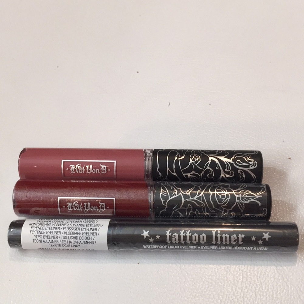 Brand New KatVonD mini liquid lipsticks & eyeliner